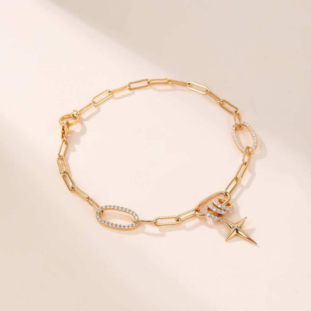 *Velvet Rock Gliederarmband – Ausdrucksstark & Funkelnd*